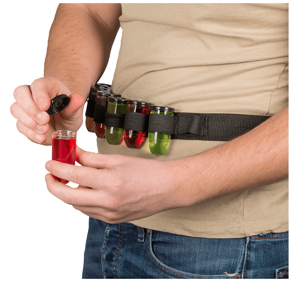 Shot Belt, with 8 shot bottles,