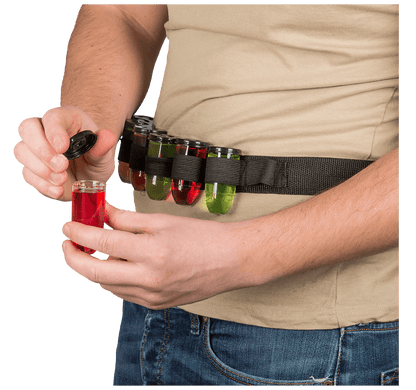 Shot Belt, with 8 shot bottles,