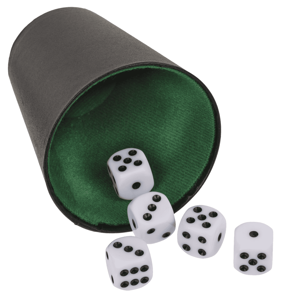 Dice game set, 5 dices, 1 dice cup,