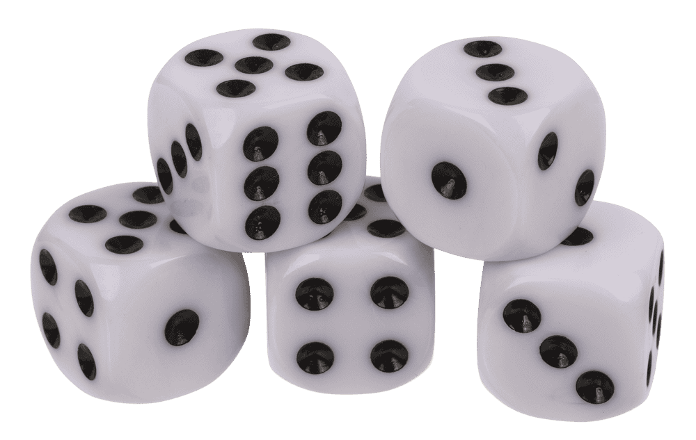 Dice game set, 5 dices, 1 dice cup,