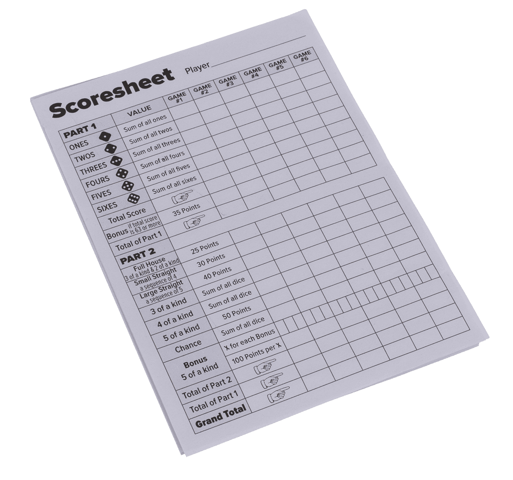 Dice game set, 5 dices, 1 dice cup,