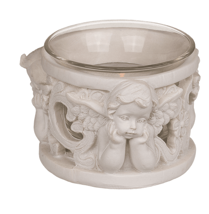 Polyresin tealight holder, Angel,
