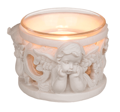 Polyresin tealight holder, Angel,