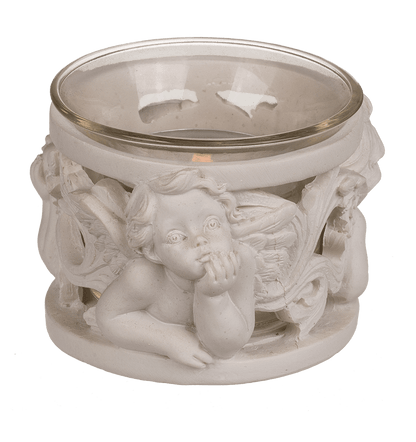 Polyresin tealight holder, Angel,