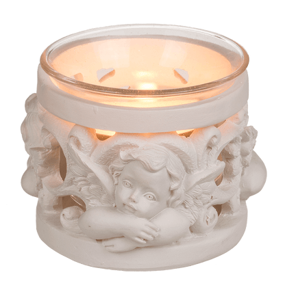 Polyresin tealight holder, Angel,