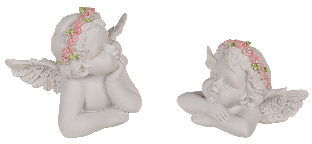 Angel Couple, Amused,