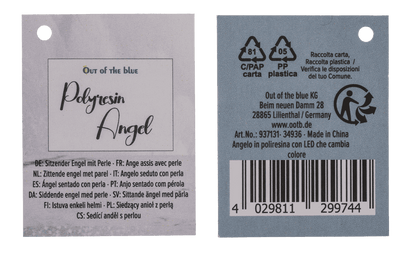 Polyresin angel with pearl,