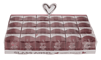 Glass Angel with Heart, 5 cm,