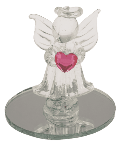 Glass Angel with Heart, 5 cm,