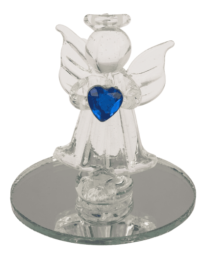 Glass Angel with Heart, 5 cm,