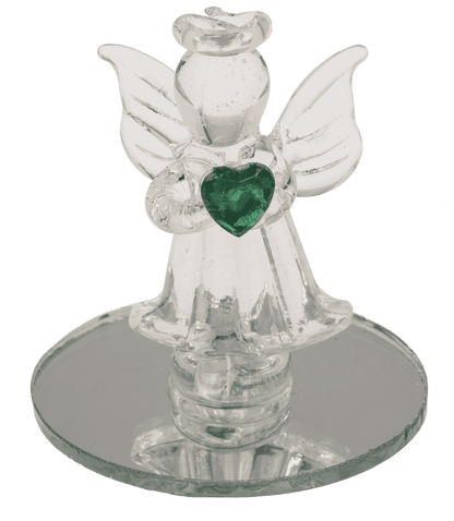 Glass Angel with Heart, 5 cm,