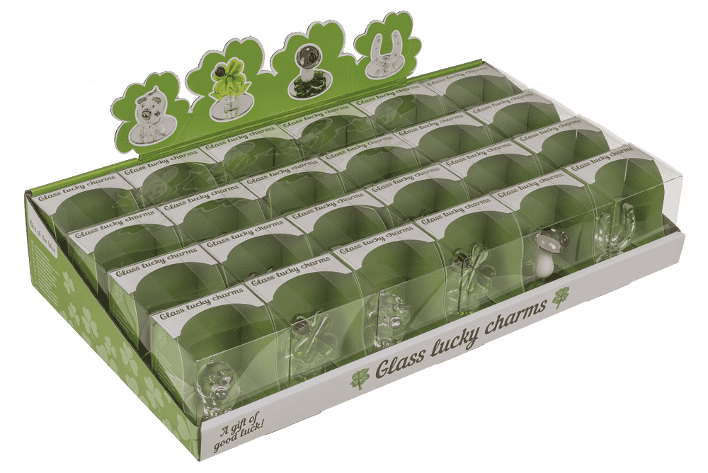 Glass lucky symbols, 4.5 cm,