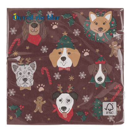 Paper napkins, X-mas dogs,