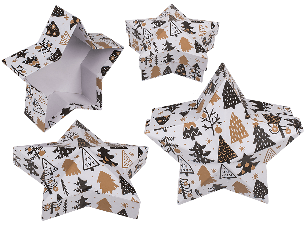 White star shaped gift box,