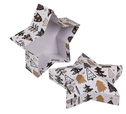 White star shaped gift box,