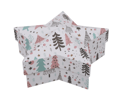 White star shaped gift box,