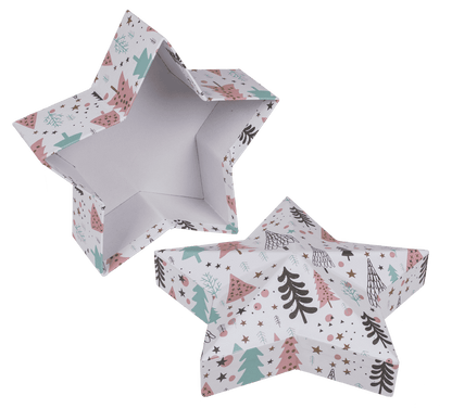 White star shaped gift box,