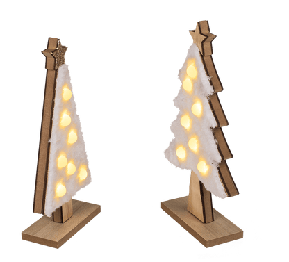 Wooden  silhouette, Christmas Tree, with LED