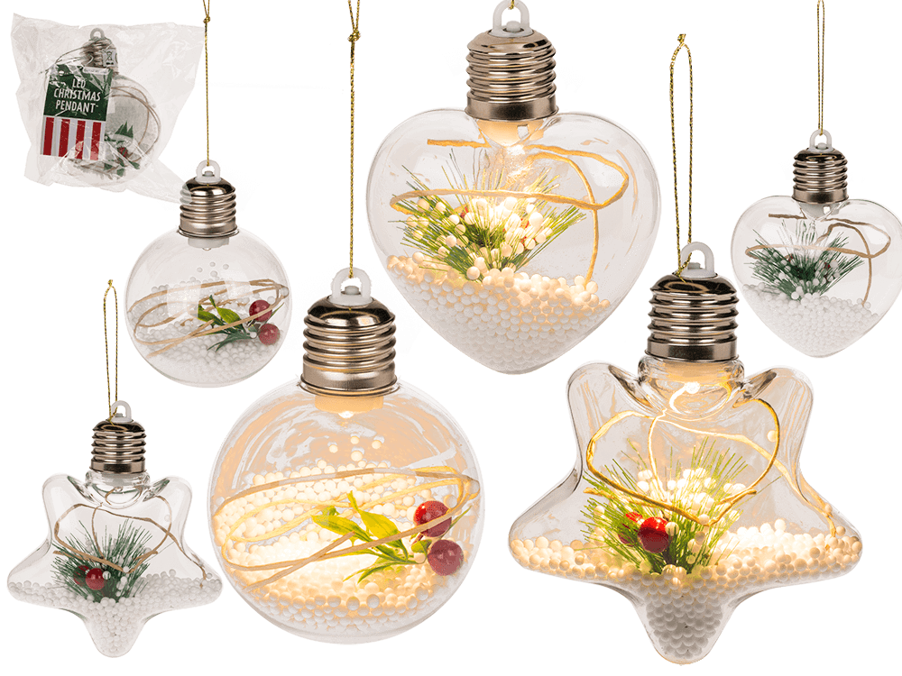 Plastic tree pendants, Christmas,