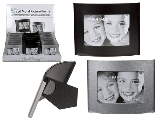 Curved metal picture frame,