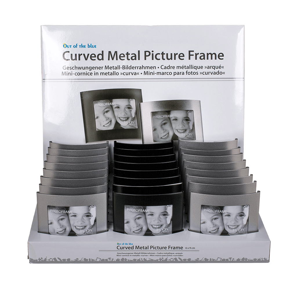 Curved metal picture frame,