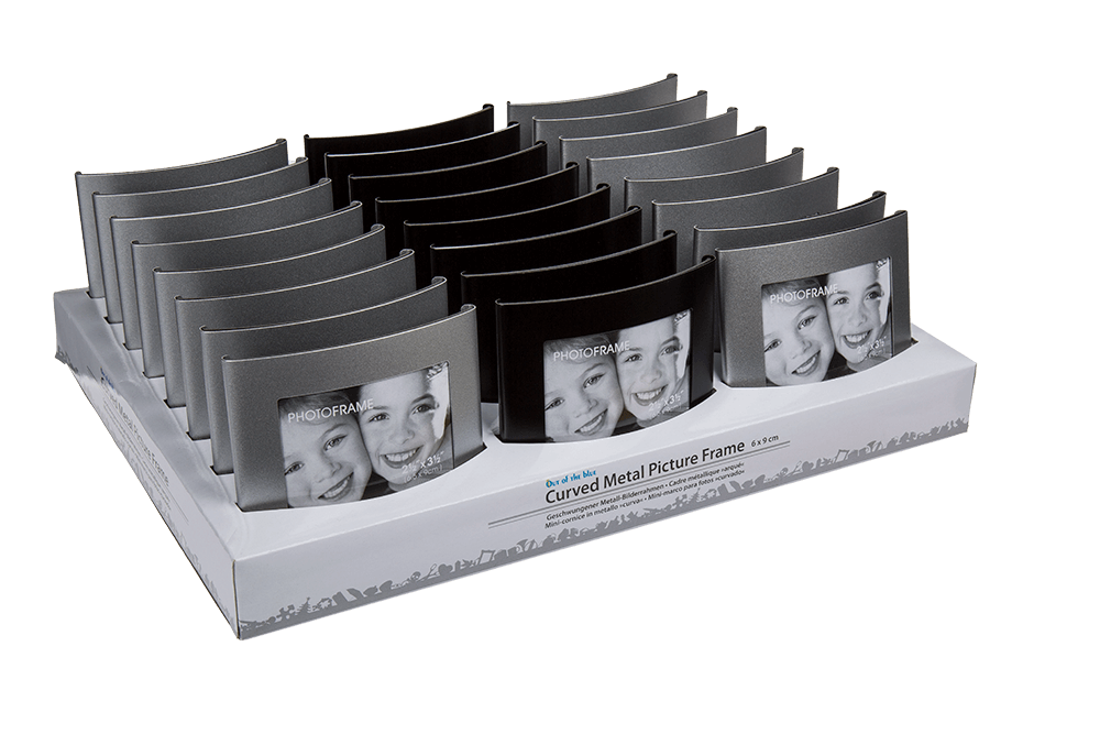 Curved metal picture frame,