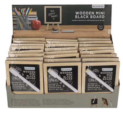 Mini magnetic black board, with pen and stand,