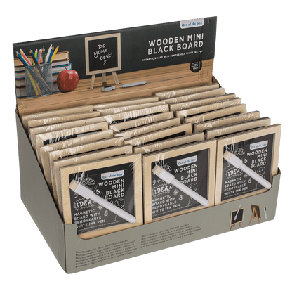 Mini magnetic black board, with pen and stand,