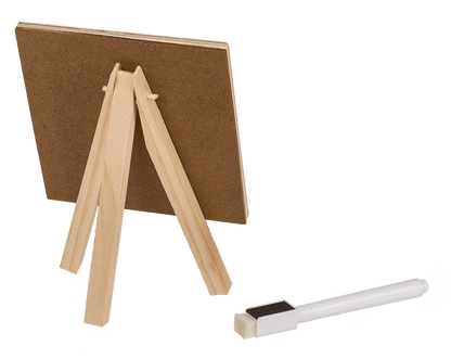 Mini magnetic black board, with pen and stand,