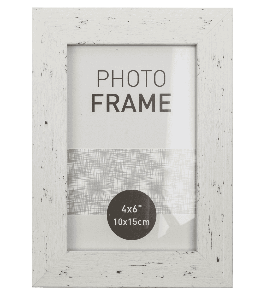 Pastel coloured plastic photo frame in wooden,