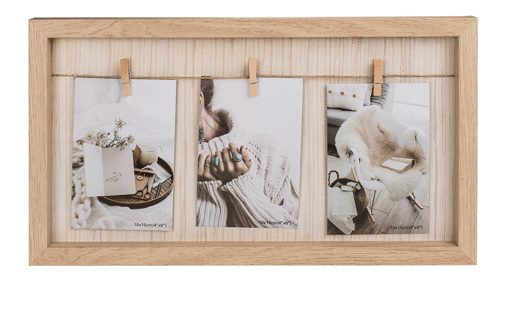 Natural coloured wooden frame, Clothes Line,