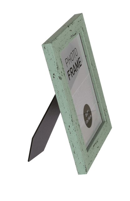 Pastel-Coloured Plastic Photo Frame in Wooden,