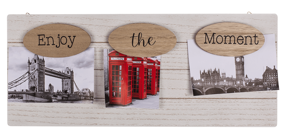 Wooden photo frame, Enjoy the moment,