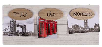 Wooden photo frame, Enjoy the moment,