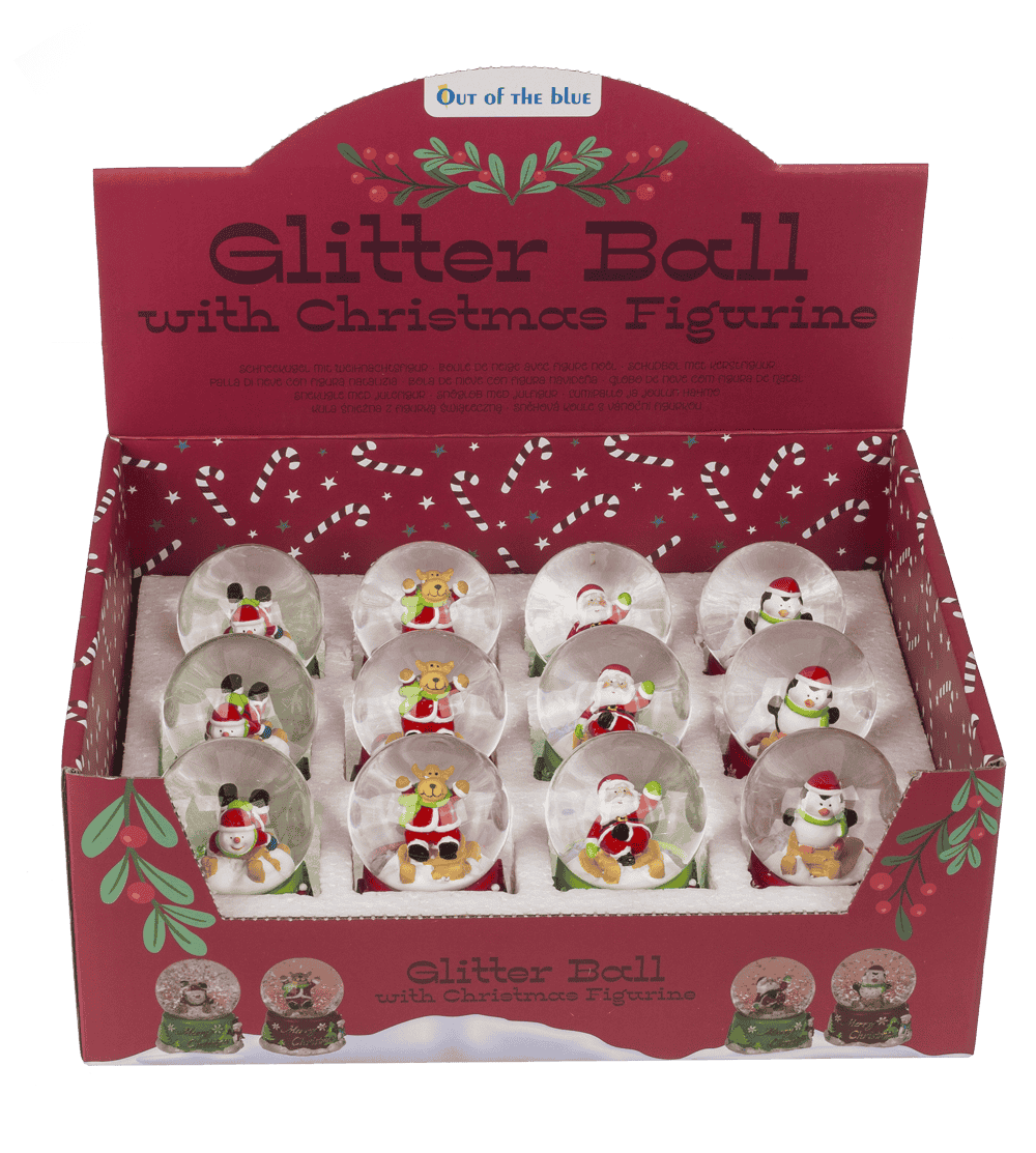 Polyresin snow globe, Merry Christmas,