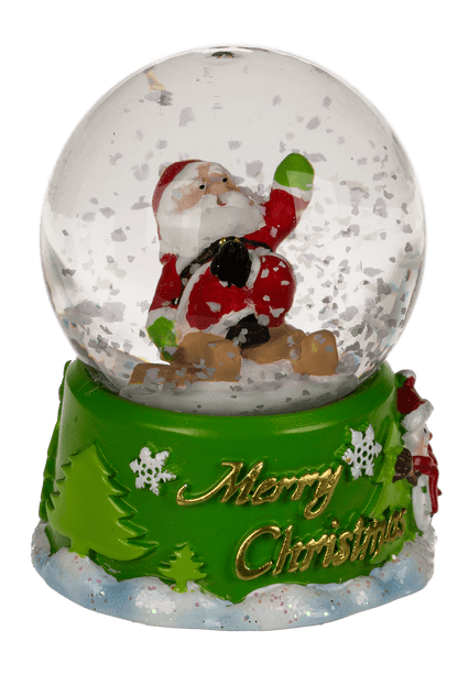 Polyresin snow globe, Merry Christmas,