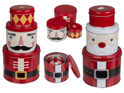 Metal tin.box, Christmas figurines,