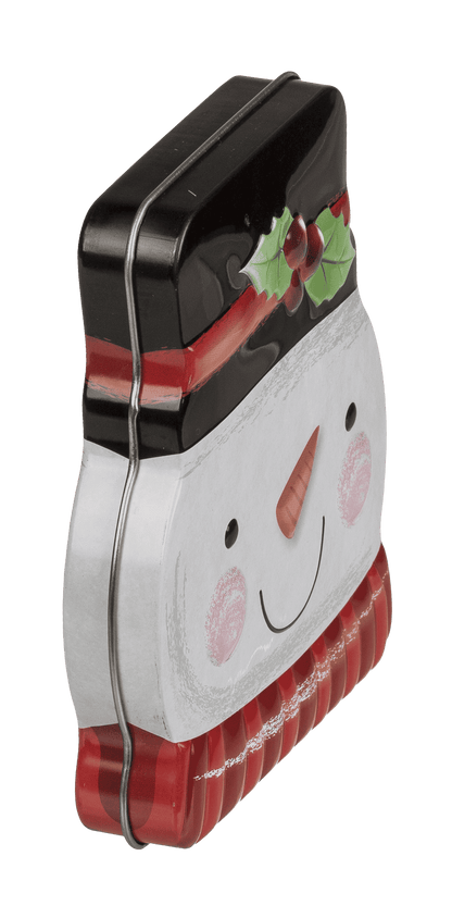 Metal tin, snowman & santa assorted,