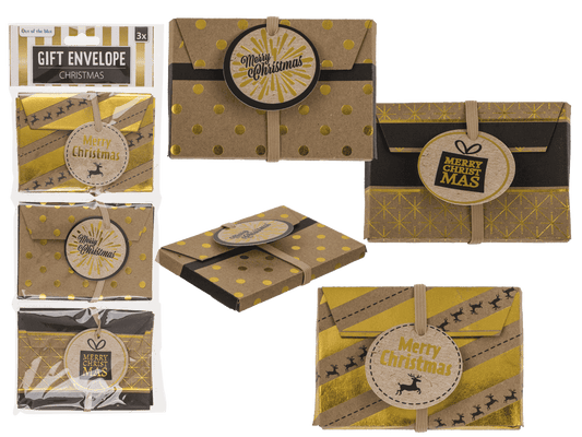 Gift envelope for money, set of 3, Merry Christmas
