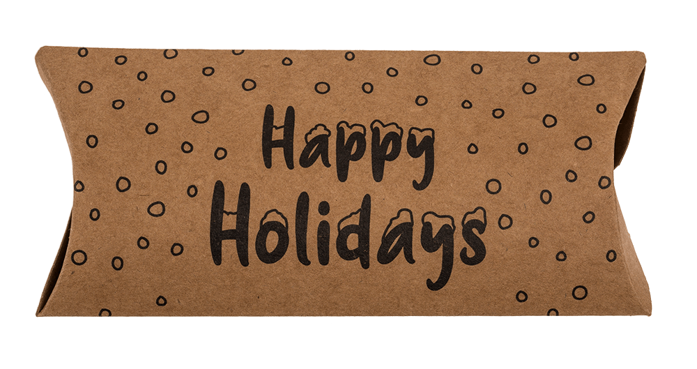 Kraft paper pillow box, Christmas,