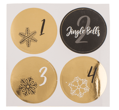 Black/gold colored advent calender,