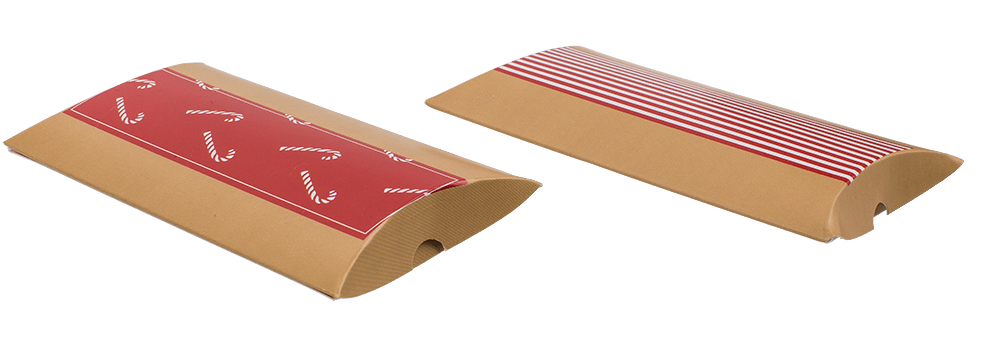 Red/nature coloured advent calender,