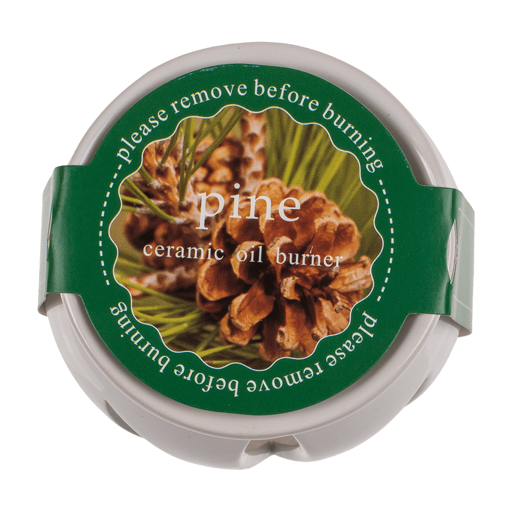 White ceramic aroma lamp with scented melts,