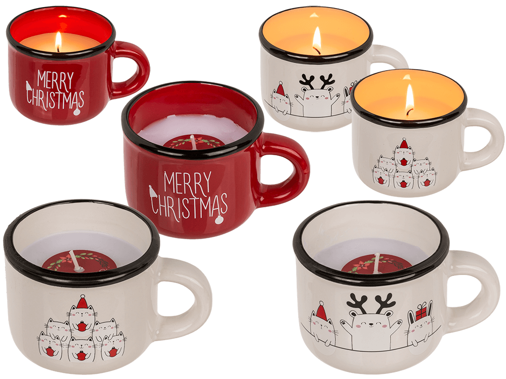 Candle in dolomite cup, Christmas,