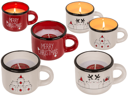 Candle in dolomite cup, Christmas,