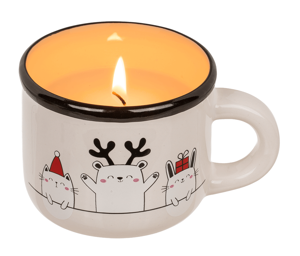 Candle in dolomite cup, Christmas,