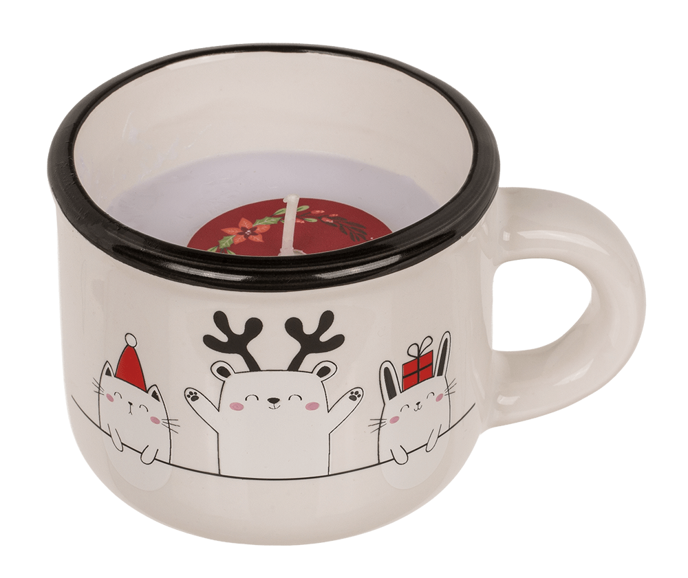 Candle in dolomite cup, Christmas,