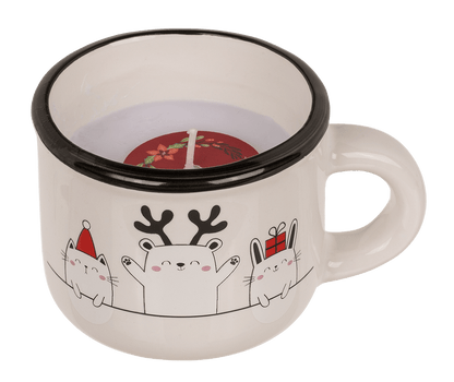 Candle in dolomite cup, Christmas,