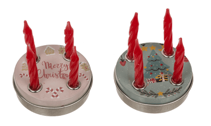 Mini advent wreath, 4 mini candles with base,