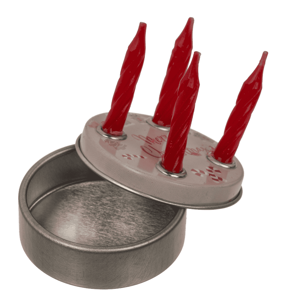 Mini advent wreath, 4 mini candles with base,